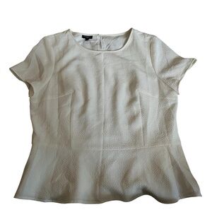 Talbots Cream Textured Blouse